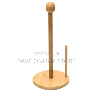 Bamboo Toilet Paper Holder Standing Tissue Storage Stand