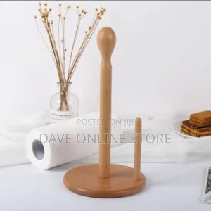 Bamboo Toilet Paper Holder Standing Tissue Storage Stand