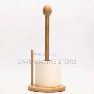 Bamboo Toilet Paper Holder Standing Tissue Storage Stand