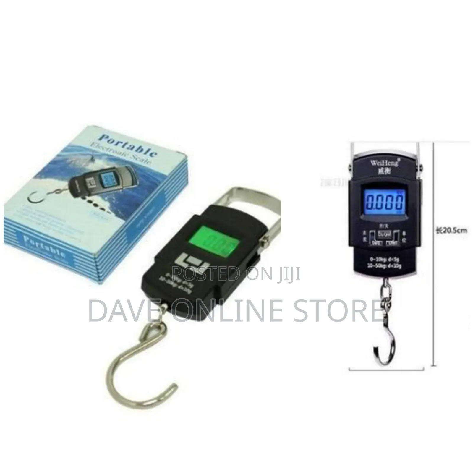 50 Kg Digital Portable Weighing Scale - Black