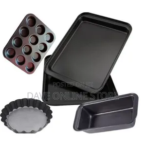 5pcs Cake Mould Non Stick Loaf Pizza Baking Cake Tray -