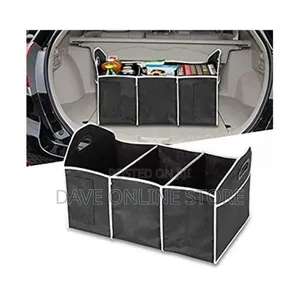 Car Trunk Organizer, 3large Section of Storage - Black