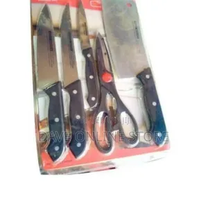 Pack of 3 Kitchen Knives With Chopping Board -.