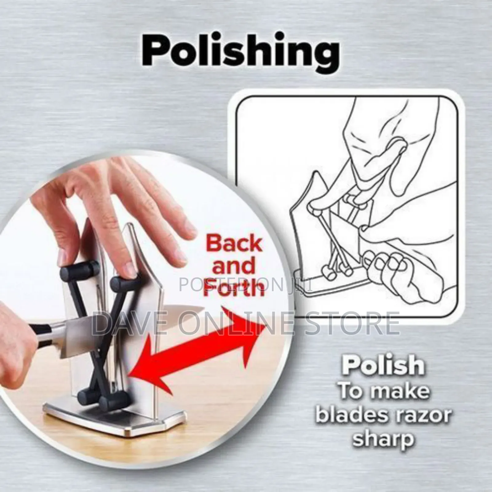Stainless Steel Knife Sharpener - Silver