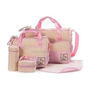 5pcs in 1 Baby Bag - Pink