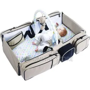 2 in 1 Multifunctional Diaper Bag and Baby Travel Bed