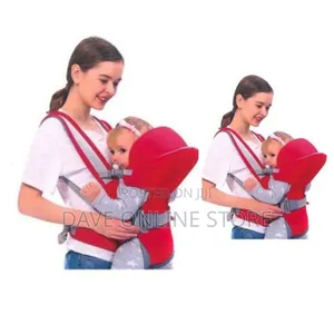 Baby Carrier With Hood - Red,Grey