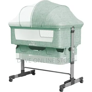 Baby Bassinet Bedside Sleeper, Baby Bed Side Crib. Green