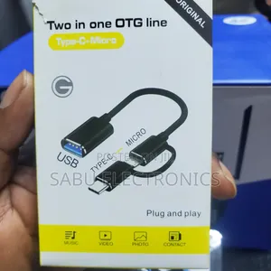 2-in-1 OTG Type-C Adapter - 2 Ports in 1- 3.0