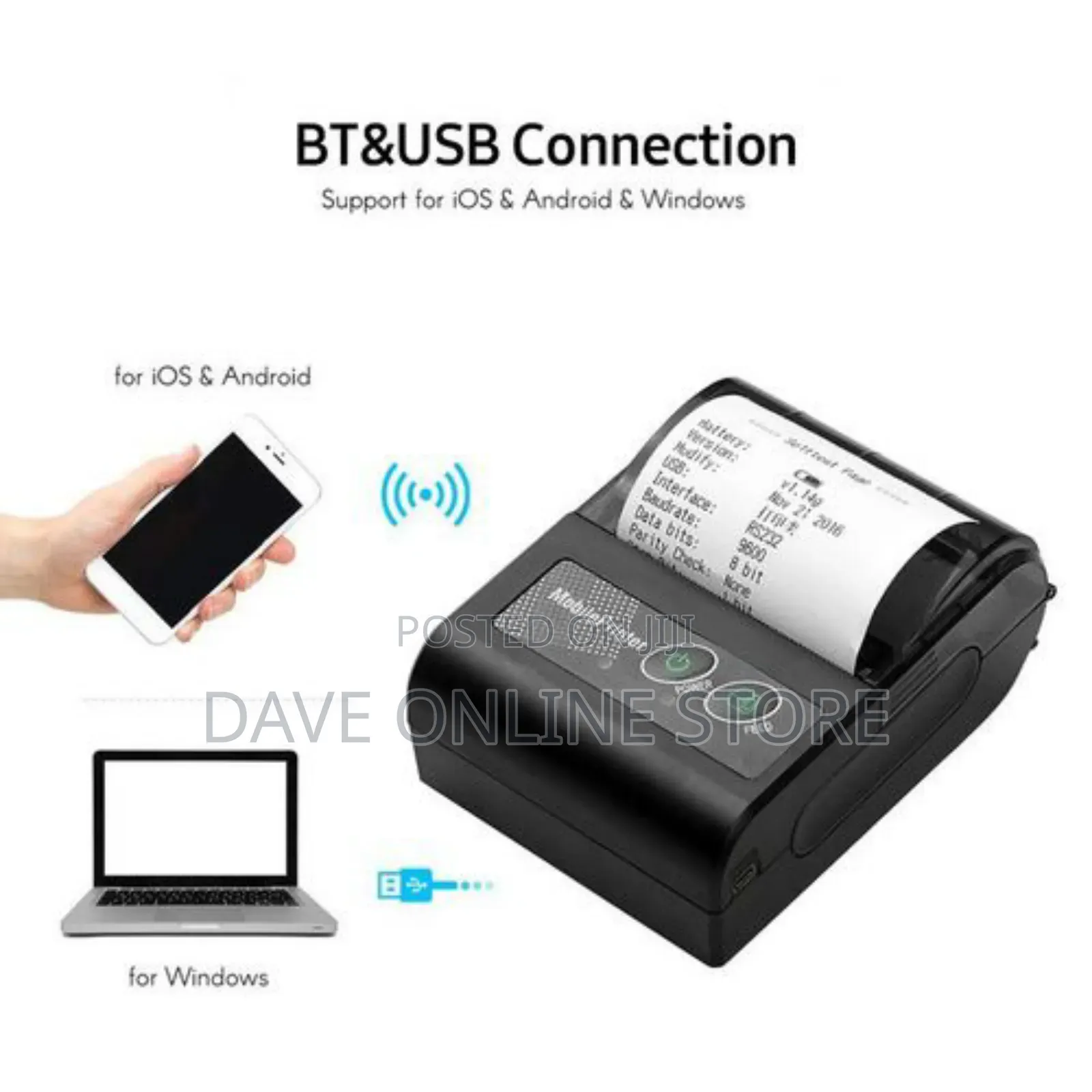 58mm Thermal Receipt Printer Wireless BT Mobile