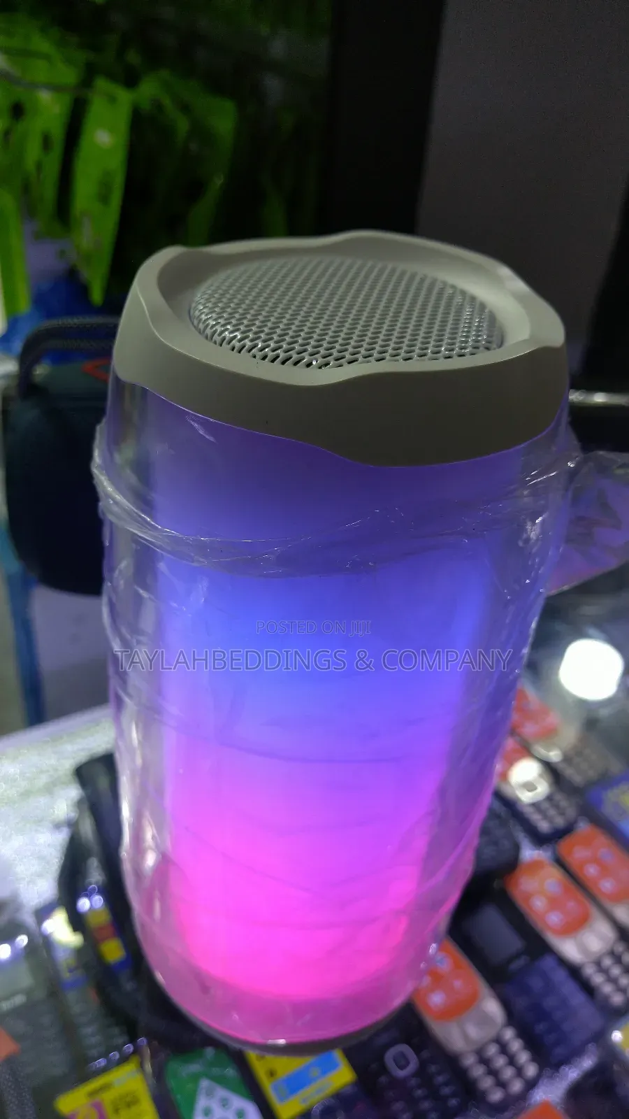 LED IPX5 Waterproof Portable Wireless Bluetooth Speakerwhite