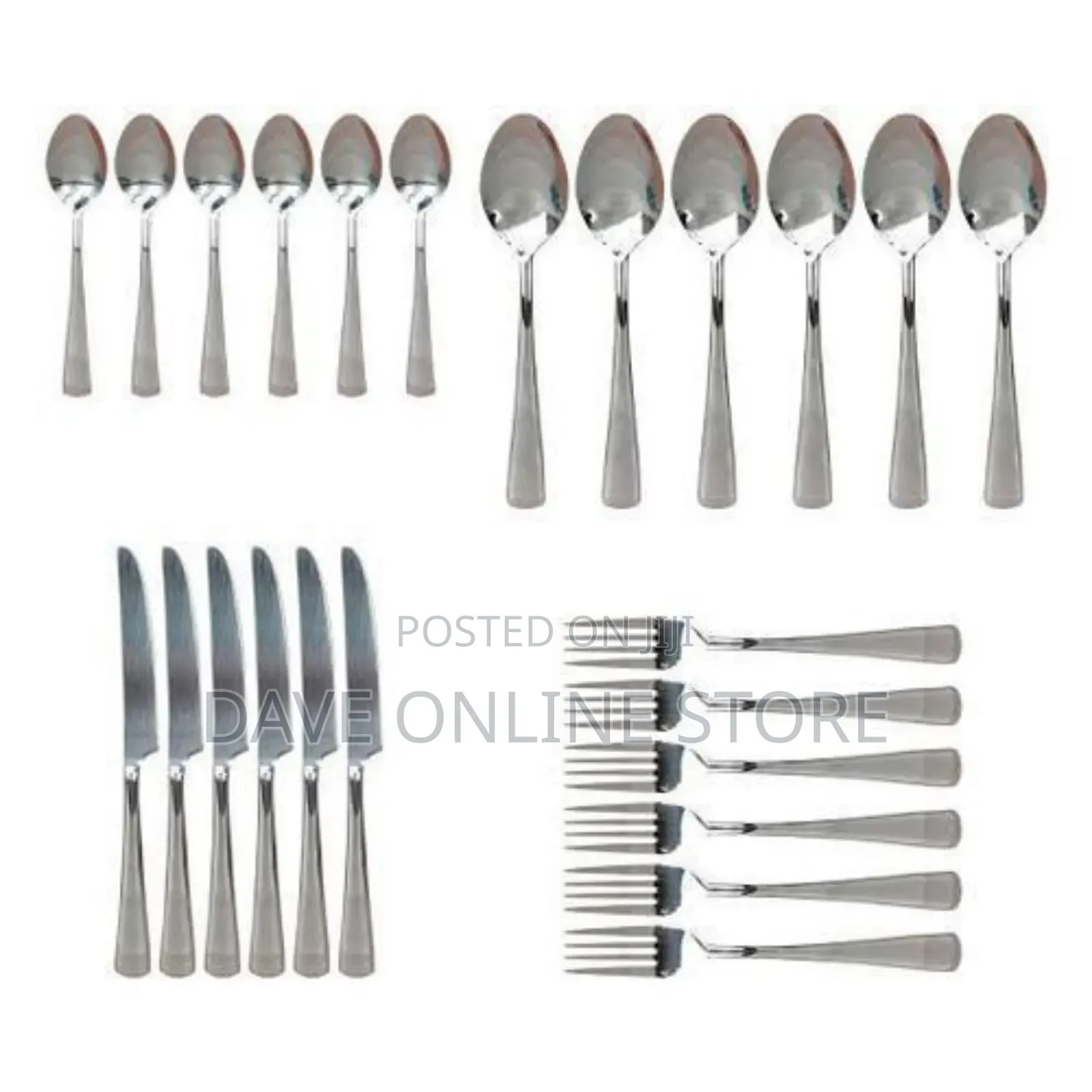 24 Pieces Cuttlery Set - Silver