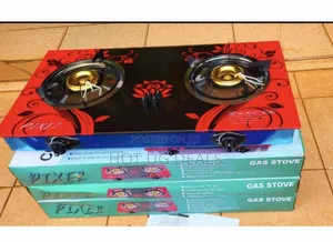 Double Pixel Gas Stove Burner With Glasstop - Prints Vary