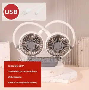 Bendable Hose Operated Neckband Fan