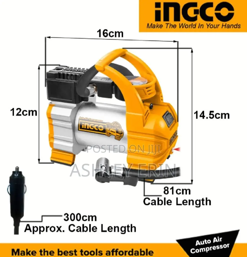 Ingco Auto Air Compressor Car Tire