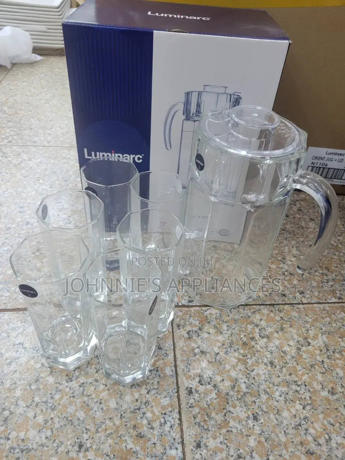 Luminarc Water Jug Set Wiz Glasses 7pics