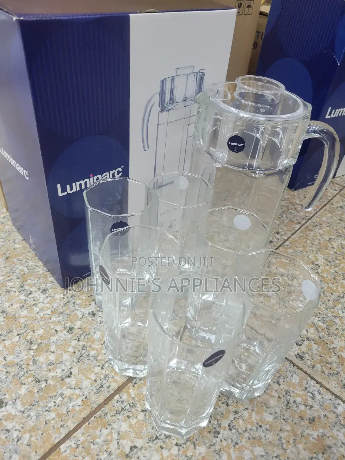Luminarc Water Jug Set Wiz Glasses 7pics
