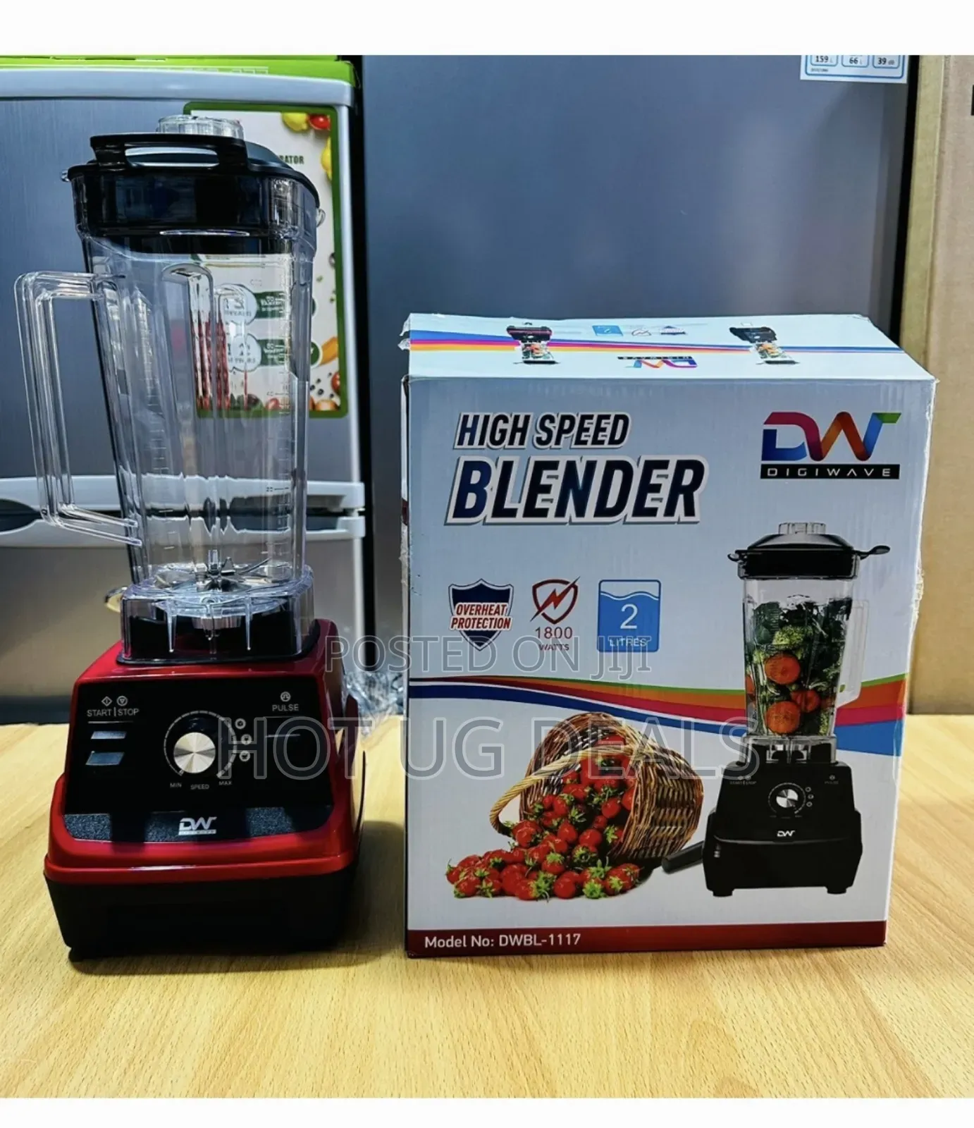 Digiwave 2.0l Commercial High Speed Blender - Red