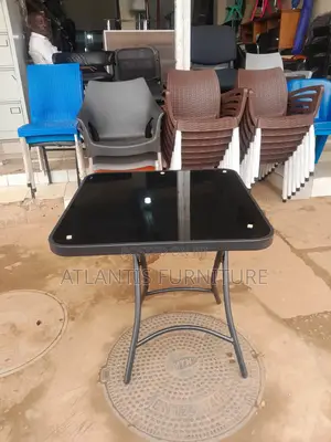 Black Glass Table Folding