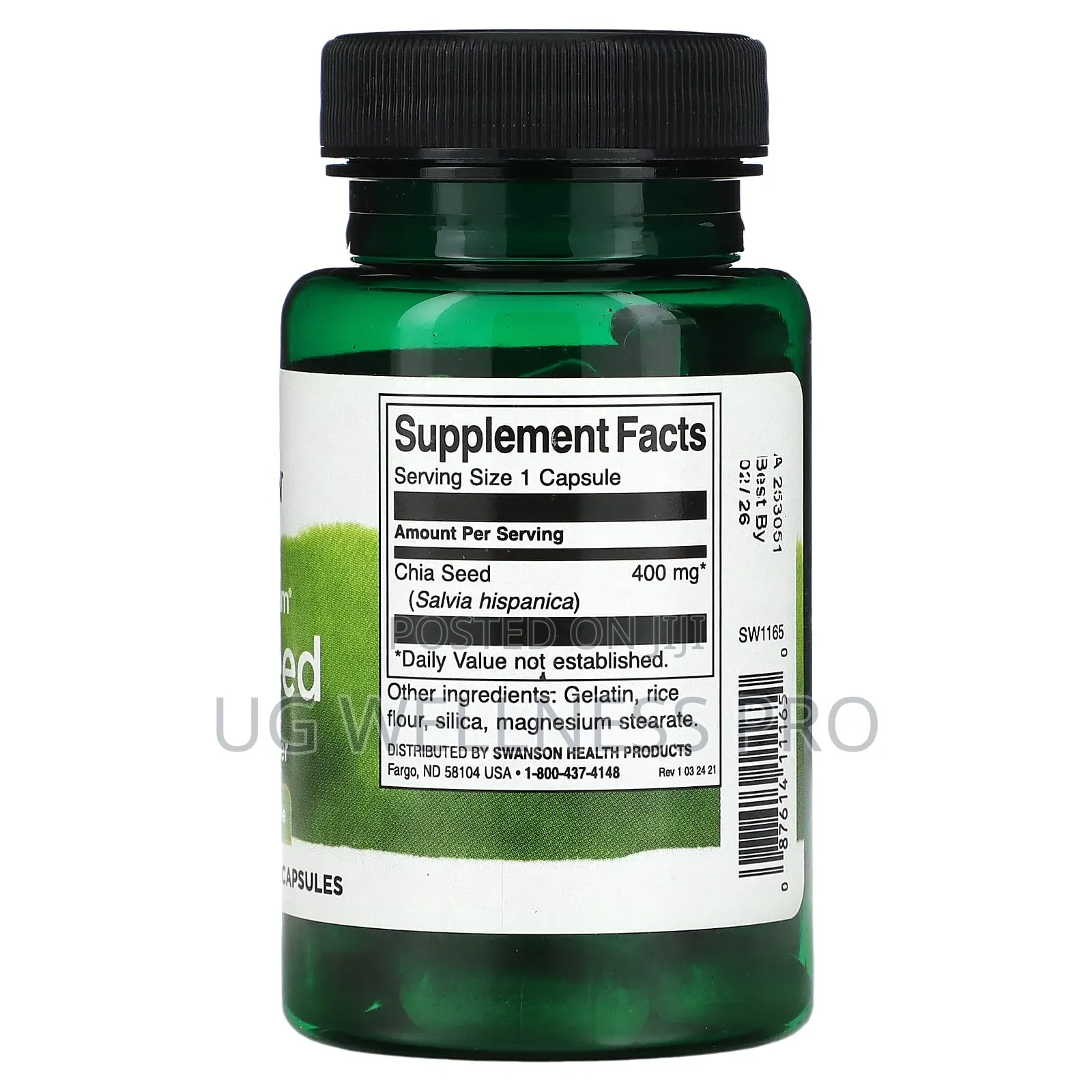 Swanson, Full Spectrum Chia Seed, 400 Mg, 60 Capsules