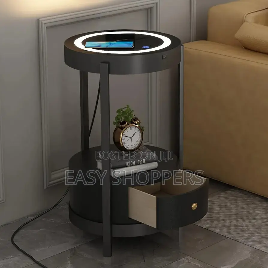 Night Stand Light Table With Wireless Charging for Bedroom