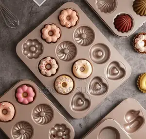12pc Nonstick Donut Muffin Molding Pan