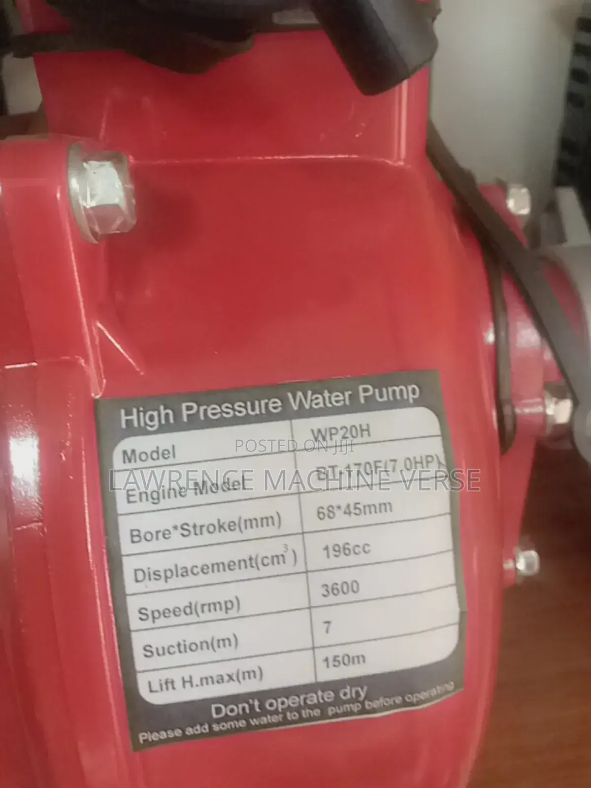 Surface High Pressure Water Pump