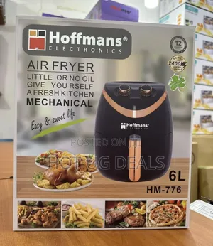 Hoffmans Air Fyer Mechanical Hm-776 - Black 6l