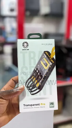 Transparent PRO Power Bank Buily in Cables