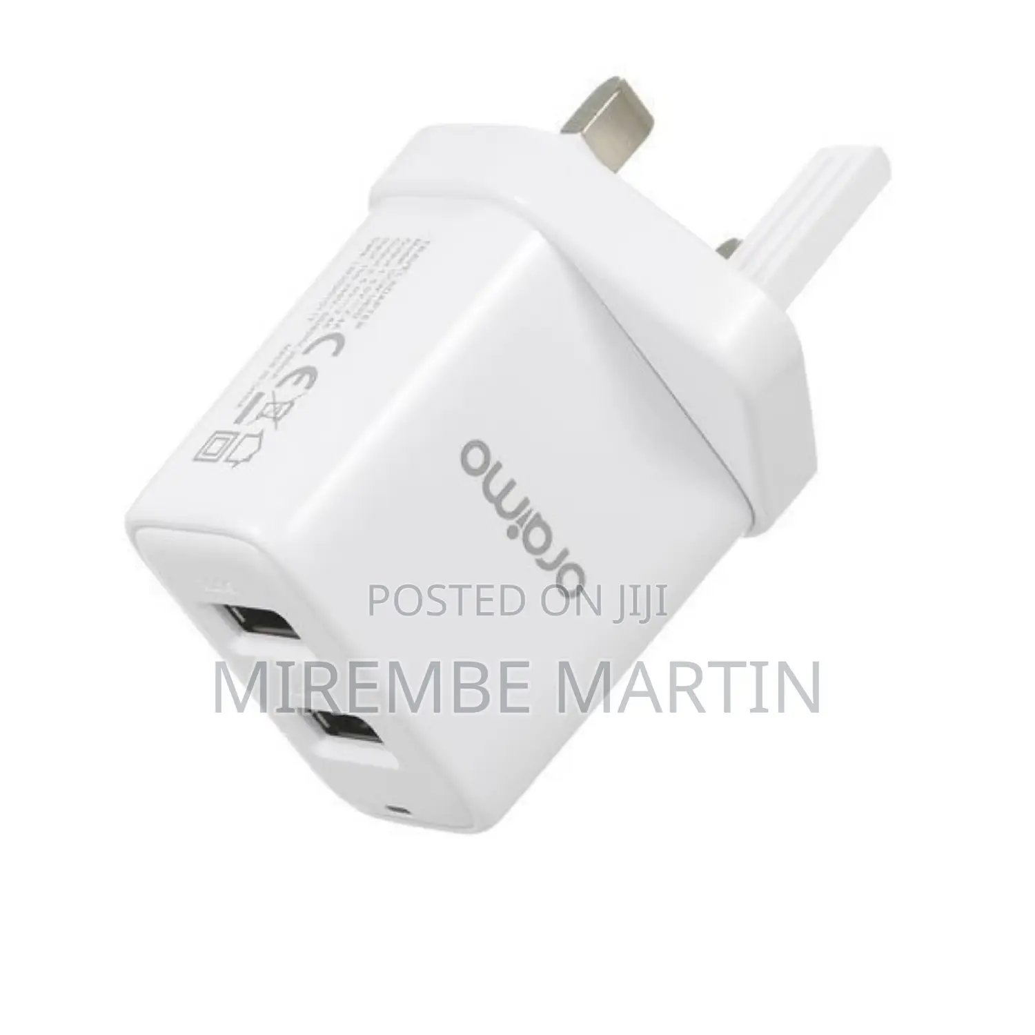 Oraimo Two Port White Charger.