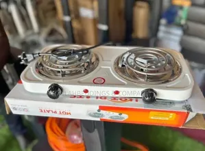 Double Coil Hot Plate - White