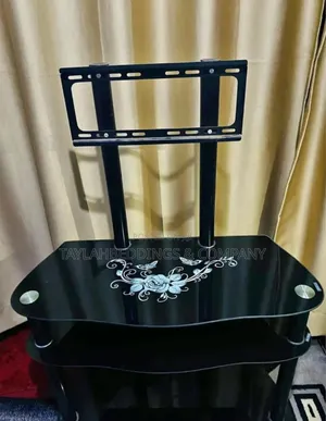 Plasma Screen Glass TV Stand Black