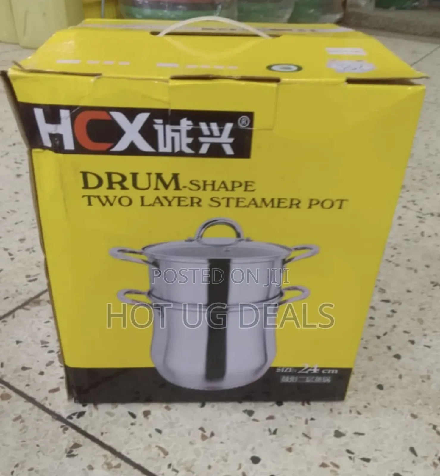 2 Layer Stainless Steel Food Saucepan and Steamer Soup Pot