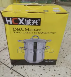 2 Layer Stainless Steel Food Saucepan and Steamer Soup Pot