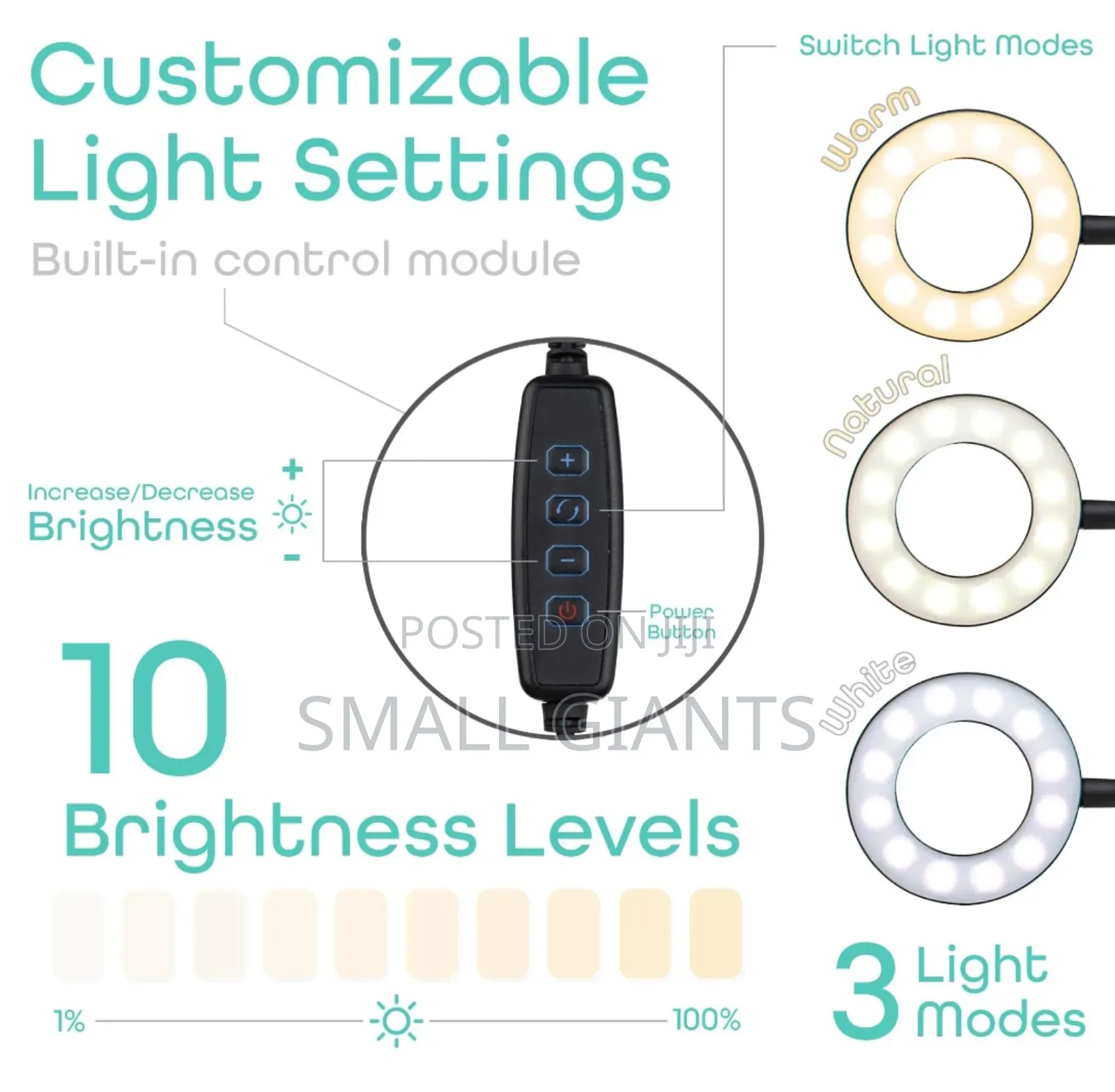 U-Stream Selfie Ring Light With Stand Cell Phone Holder