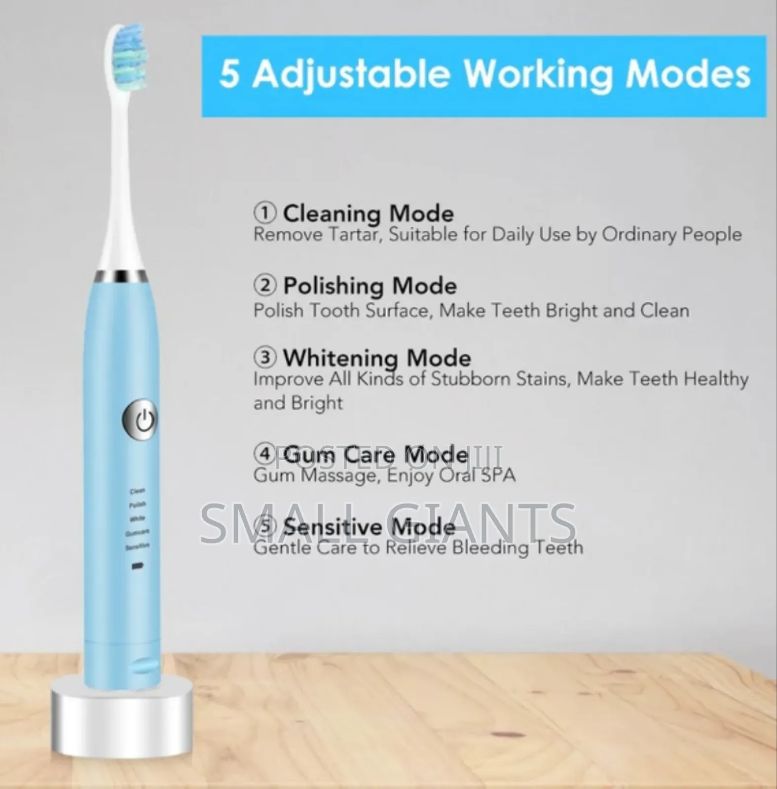 2 Heads Sonic Electric Toothbrush