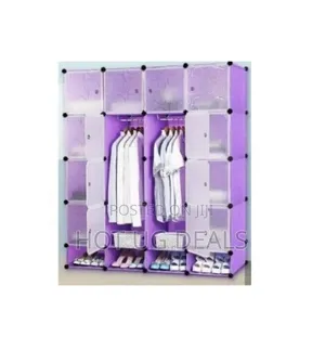 4X5 Plastic Wardrobe With Clothes Hanger Wardrobe
- Purple