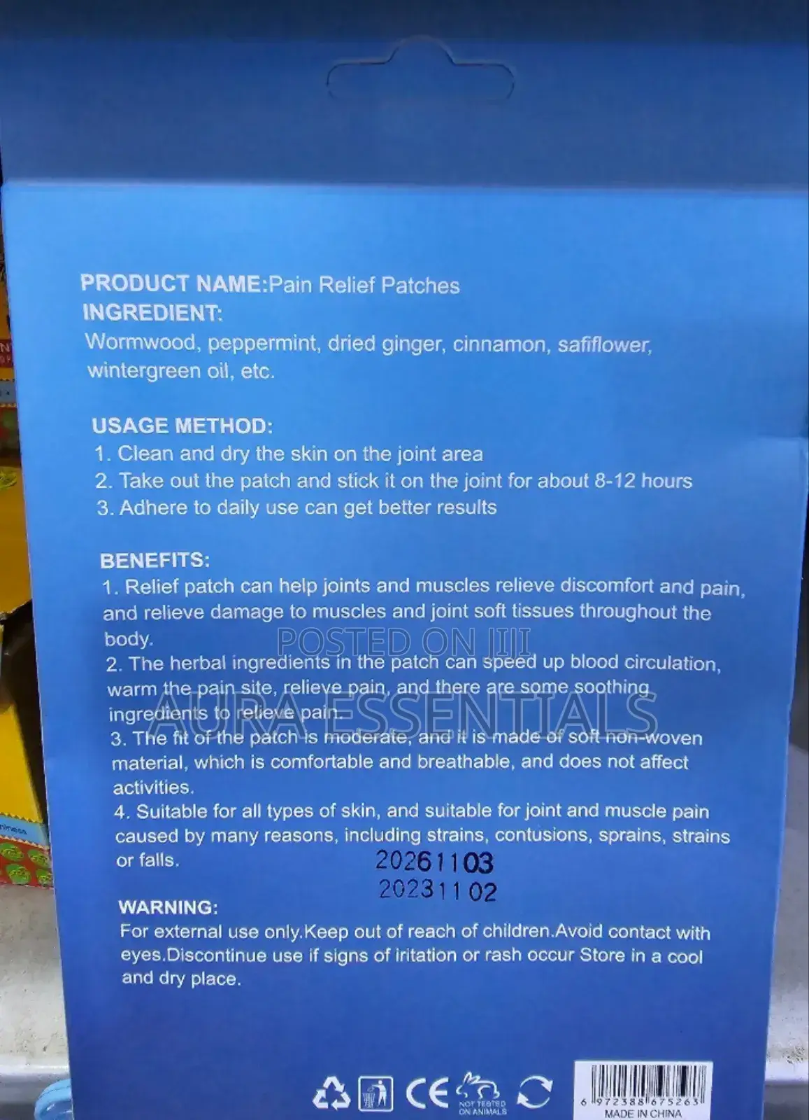 NEW Effective Pain Relief Patches