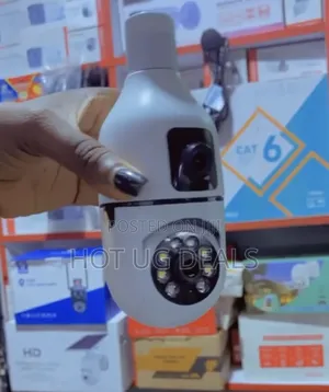 2mp+2mp Bulb Wireless Wifi Indoor Camera, Dual Lens - White