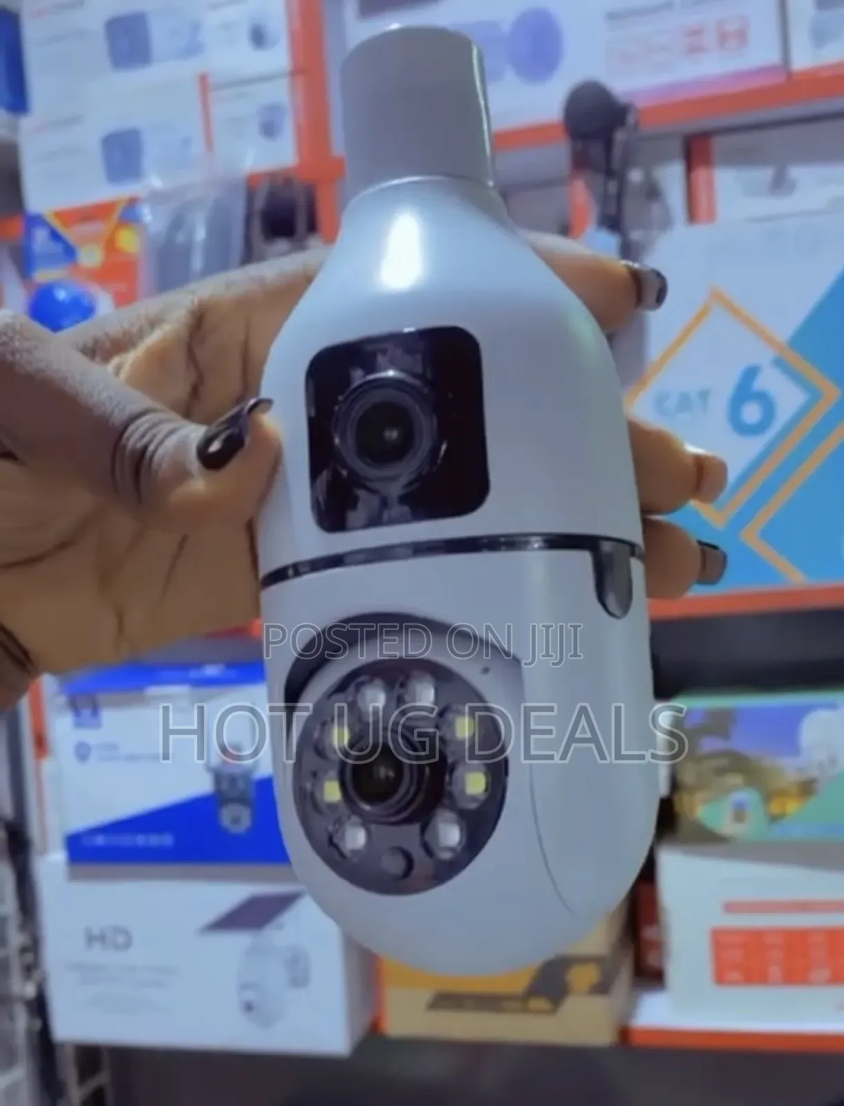 2mp+2mp Bulb Wireless Wifi Indoor Camera, Dual Lens - White