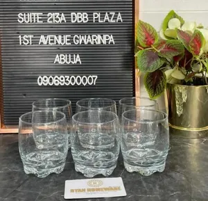 6pcs Heavy Bottom Clear Old Fashioned Glasses