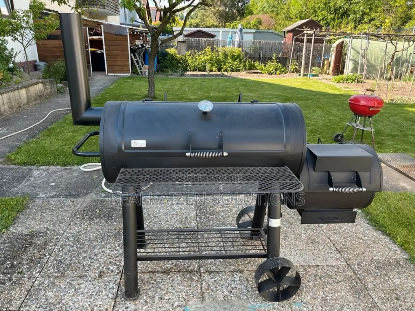 Heavy Duty Outdoor Charcoal BBQ Grill With Offset Smoker