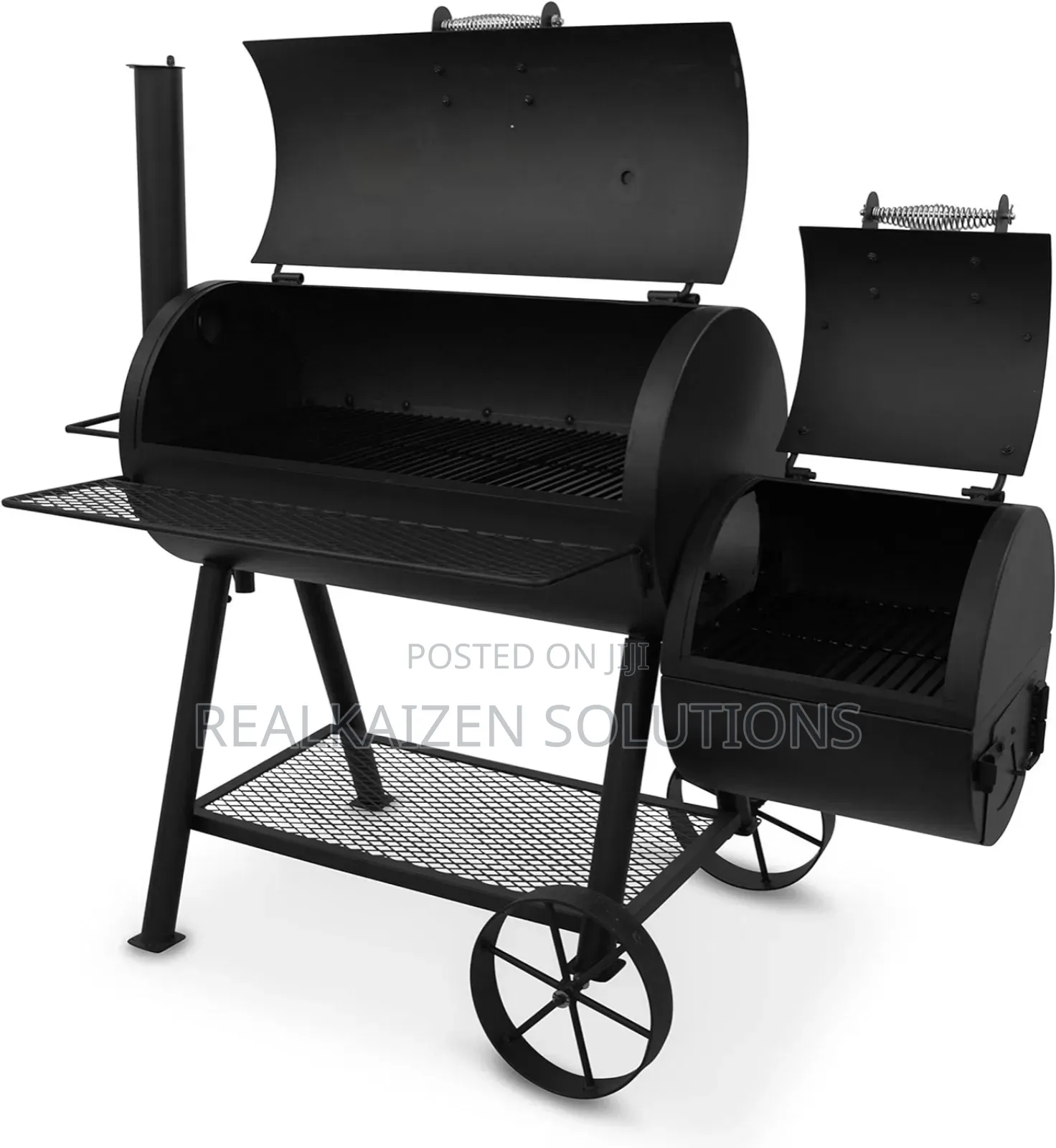 Heavy Duty Outdoor Charcoal BBQ Grill With Offset Smoker