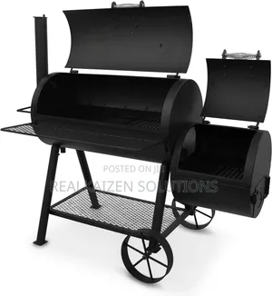 Heavy Duty Outdoor Charcoal BBQ Grill With Offset Smoker