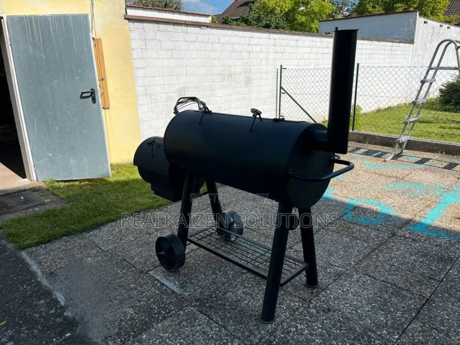 Heavy Duty Outdoor Charcoal BBQ Grill With Offset Smoker
