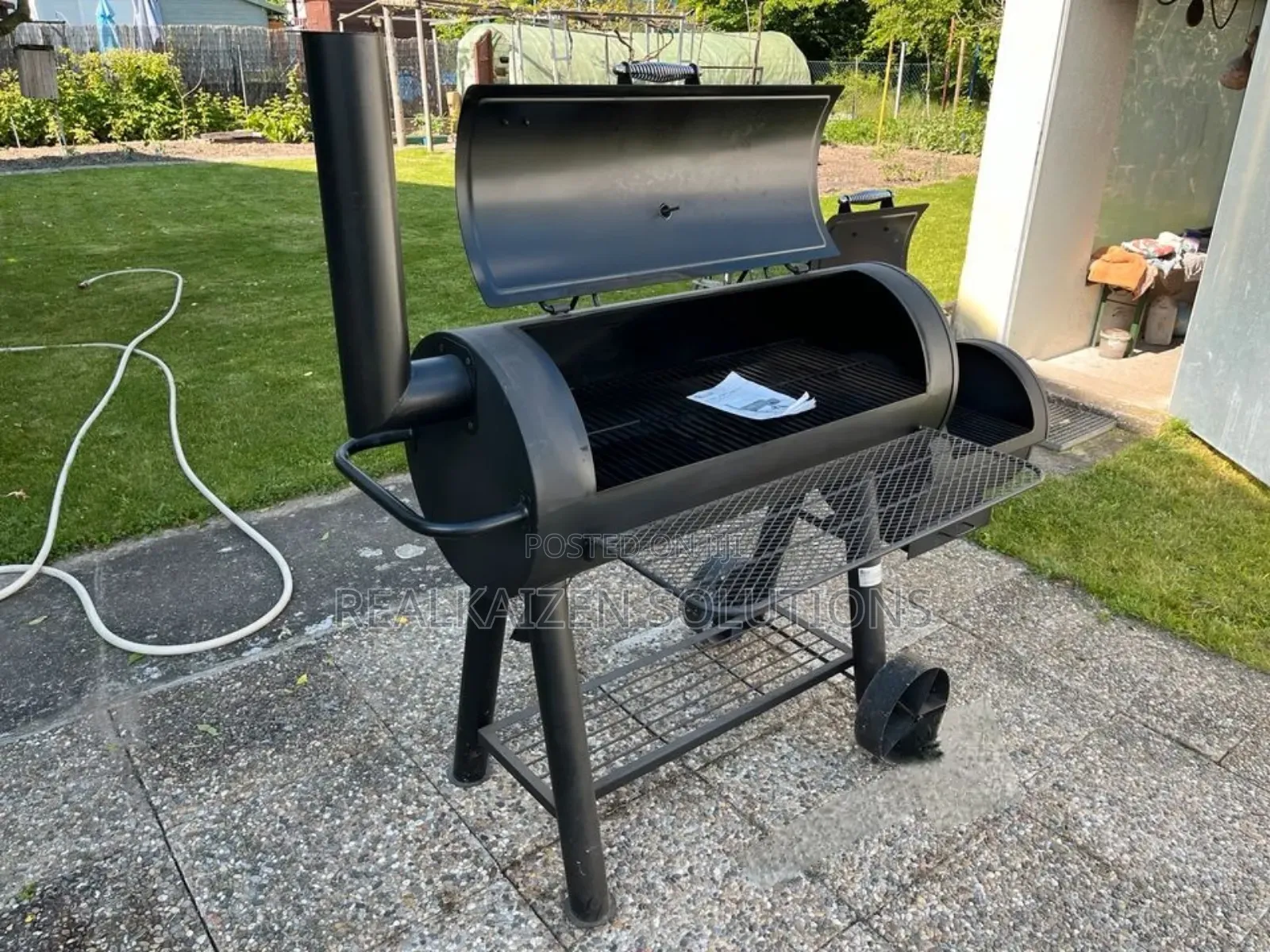 Heavy Duty Outdoor Charcoal BBQ Grill With Offset Smoker