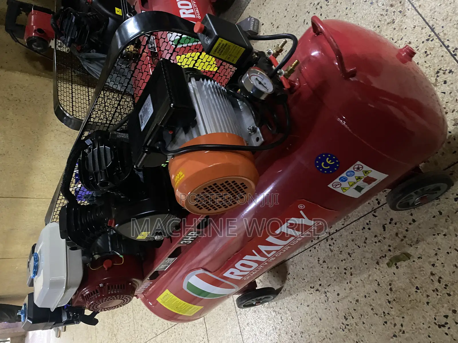 Air Compressor 3hpmotor /8hp Engine (Double Function) Italy