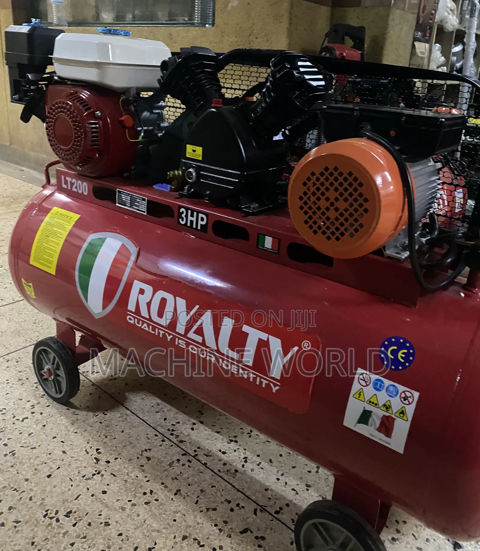 Air Compressor 3hpmotor /8hp Engine (Double Function) Italy