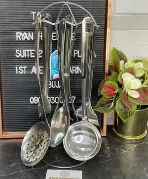 6pcs Stainless Steel Cutlery With Holder Stand High Quality