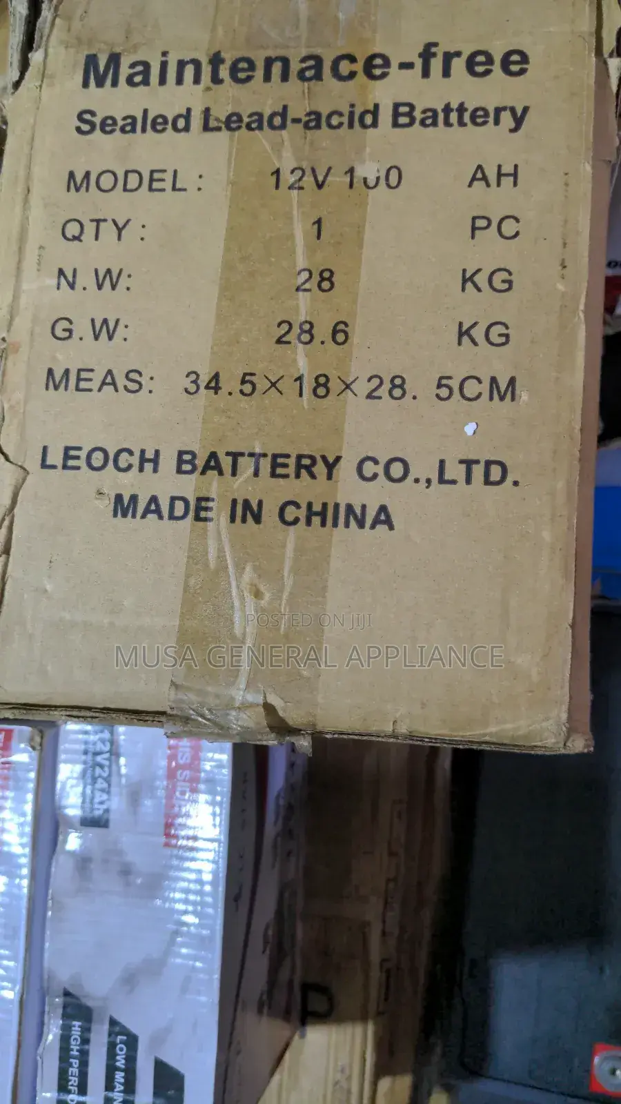 Leoch Battery 12v 100AH